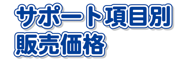 サポート項目別販売価格